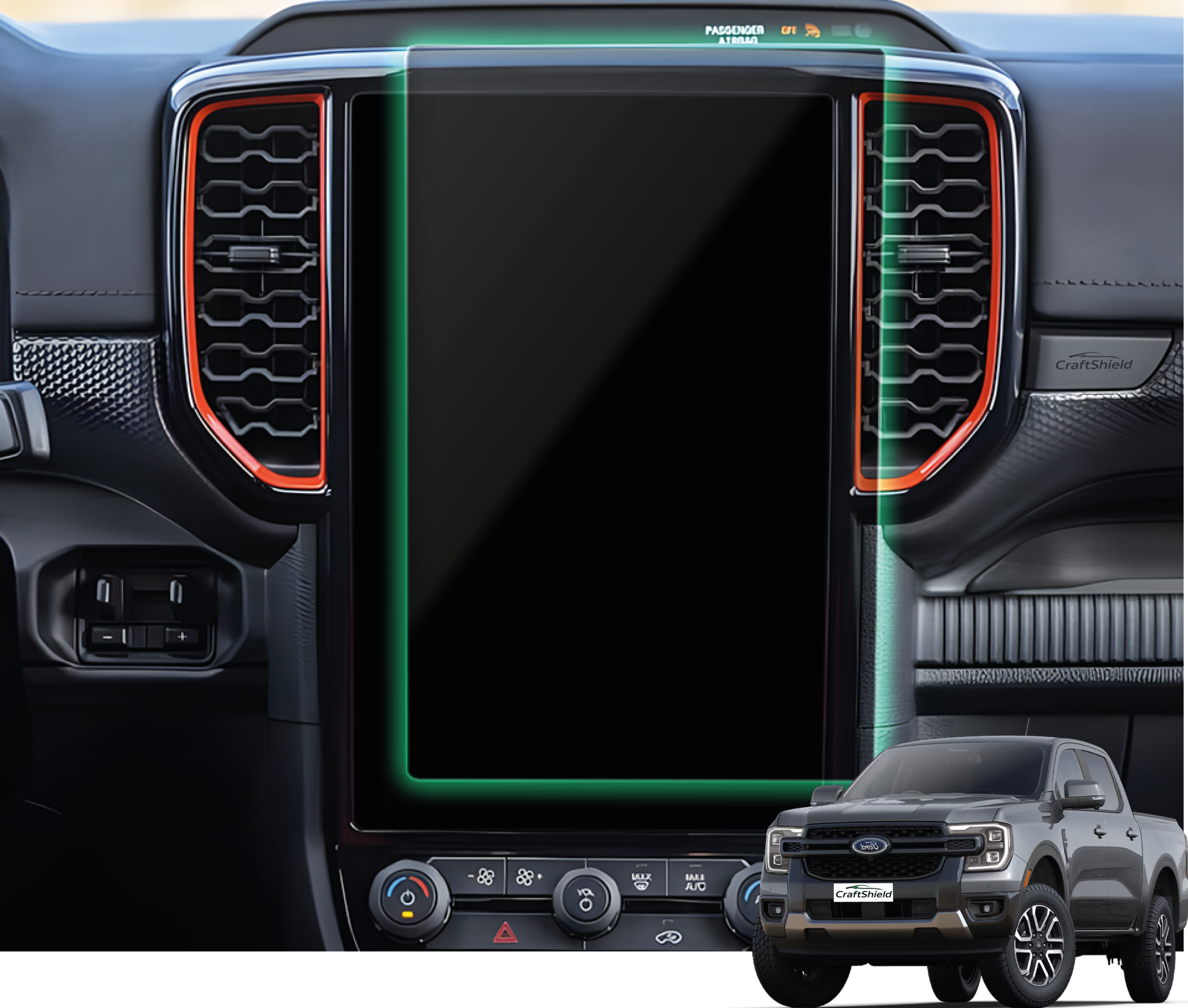 Ford Ranger Wildtrak / Wildtrak x (2023-2026) Uyumlu 12" Multimedya 9h Nano Ekran Koruyucu