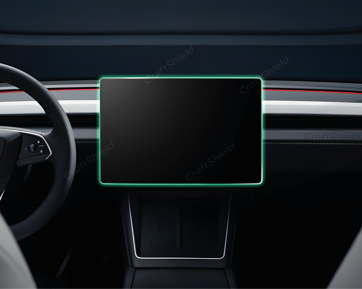 Tesla Model Y Juniper (2025) Uyumlu 15.4" Multimedya ve 8" Arka Ekran Set Mat 9h Nano Ekran Koruyucu