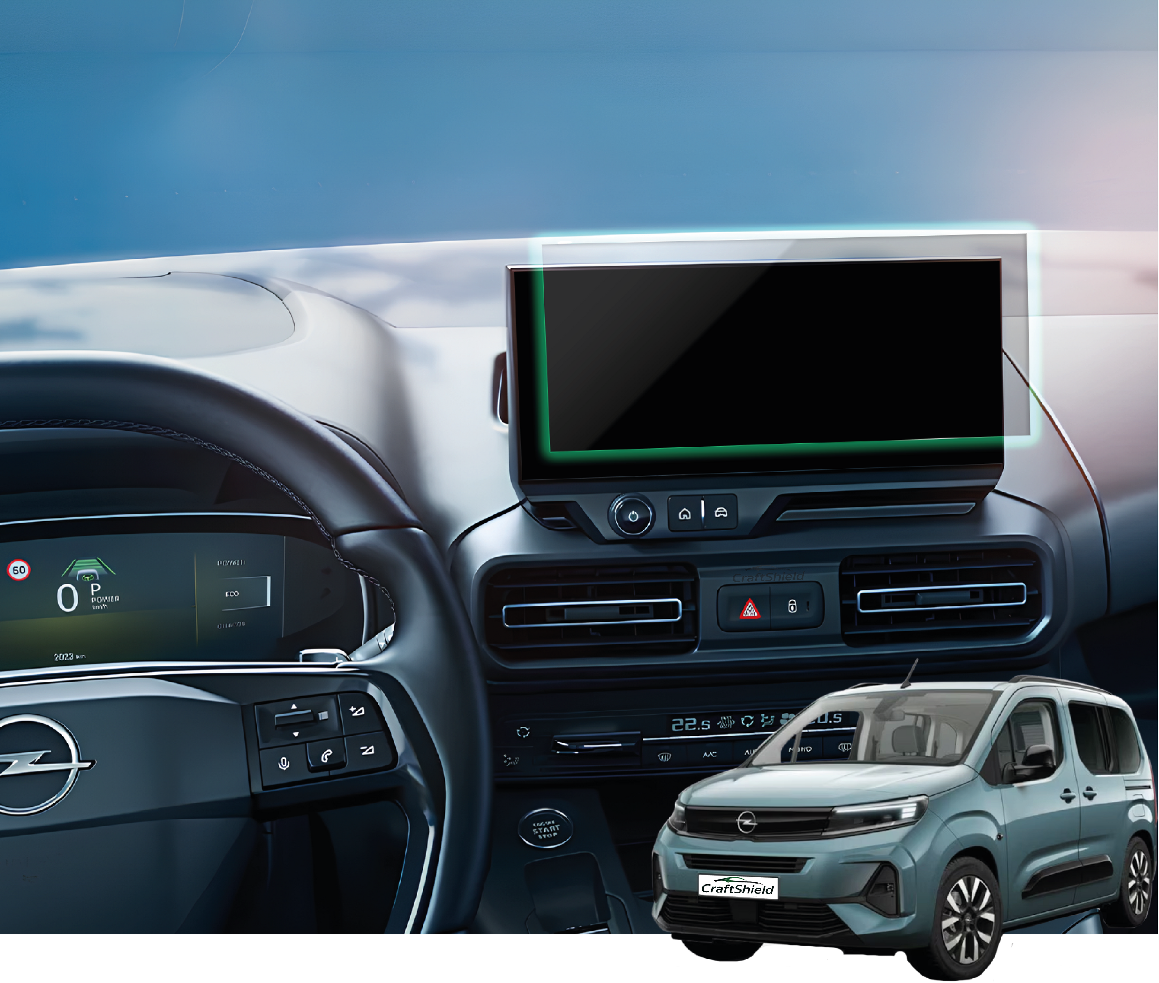 Opel Combo (2024-2026) Uyumlu 10" Multimedya 9h Nano Ekran Koruyucu