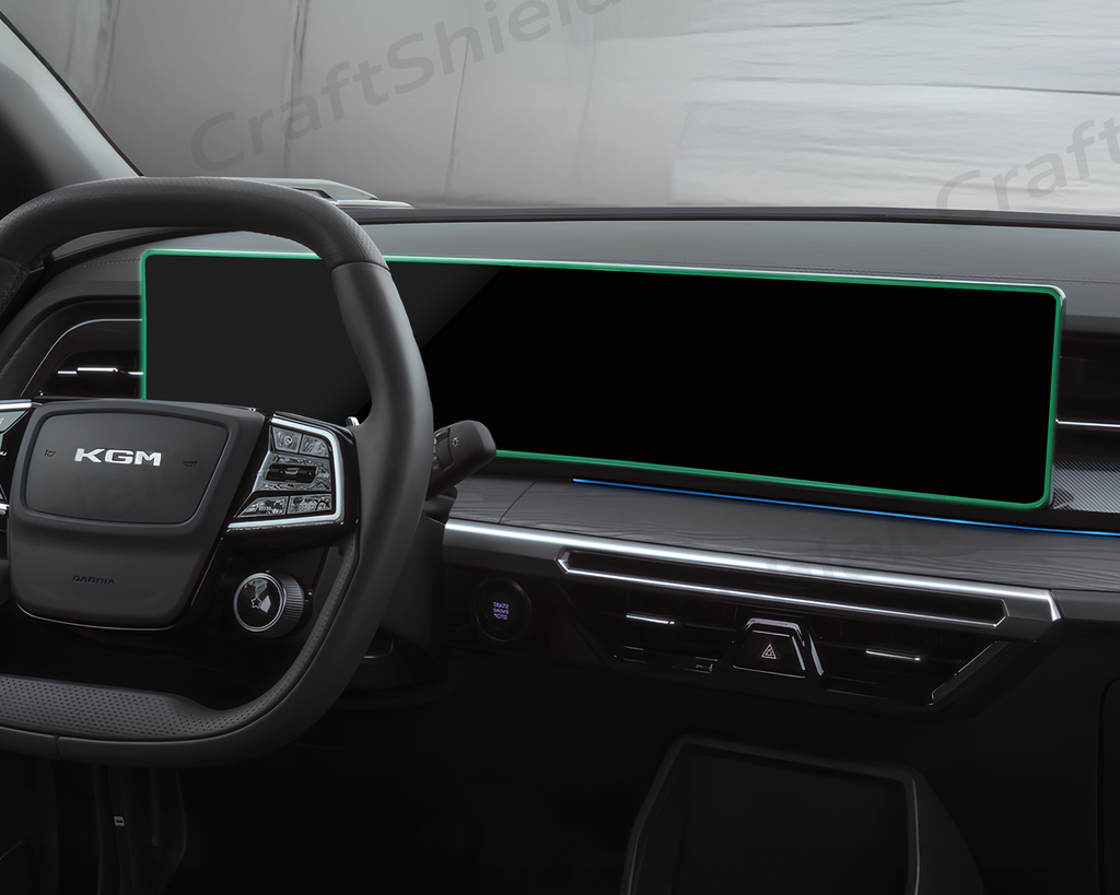 KGM SsangYong Actyon (2025-2026) Uyumlu 12.3"+12.3" Tek Parça 9h Nano Ekran Koruyucu