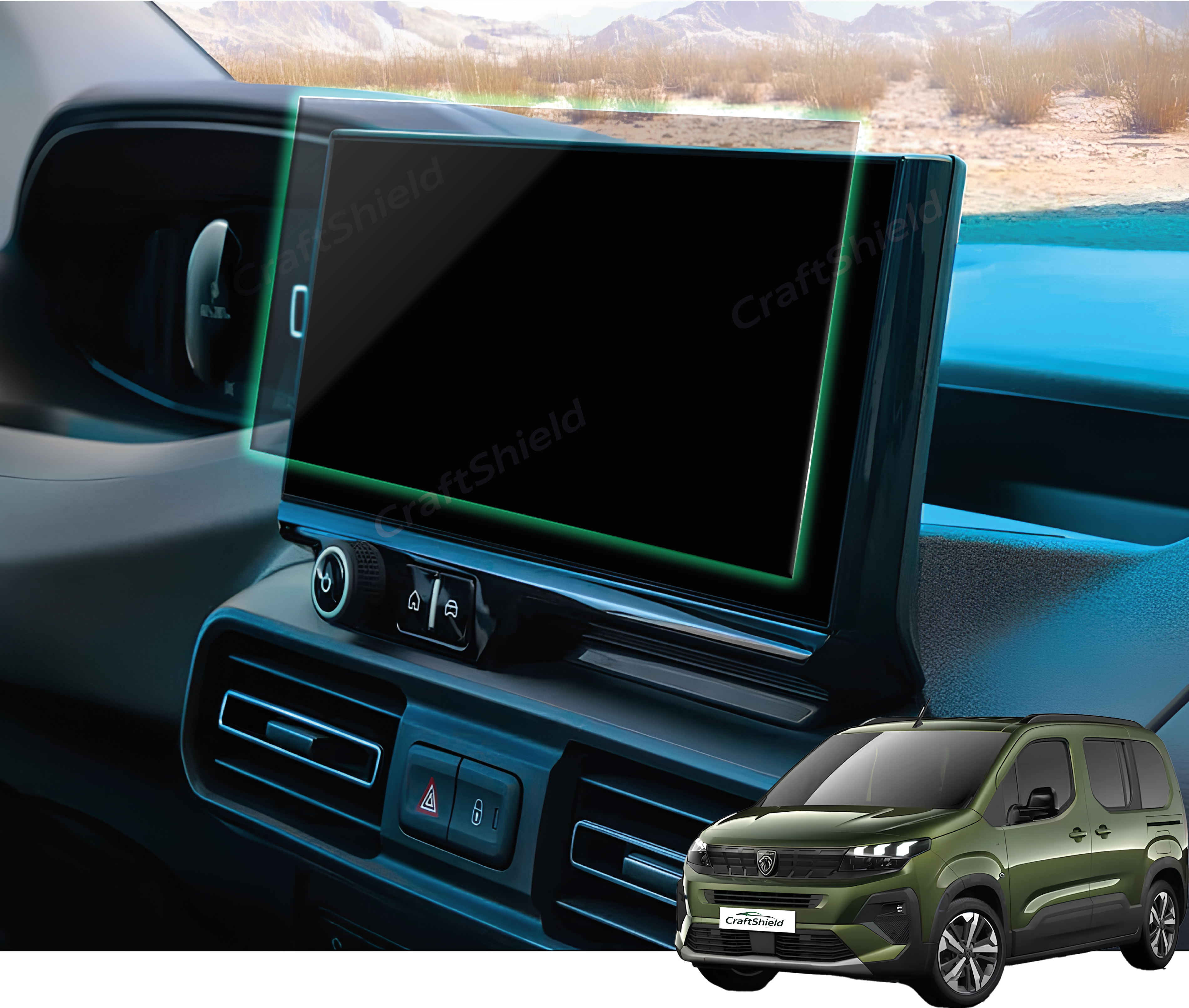 Peugeot Rifter (2024-2026) Allure ve GT Uyumlu 10" Multimedya 9h Nano Koruyucu