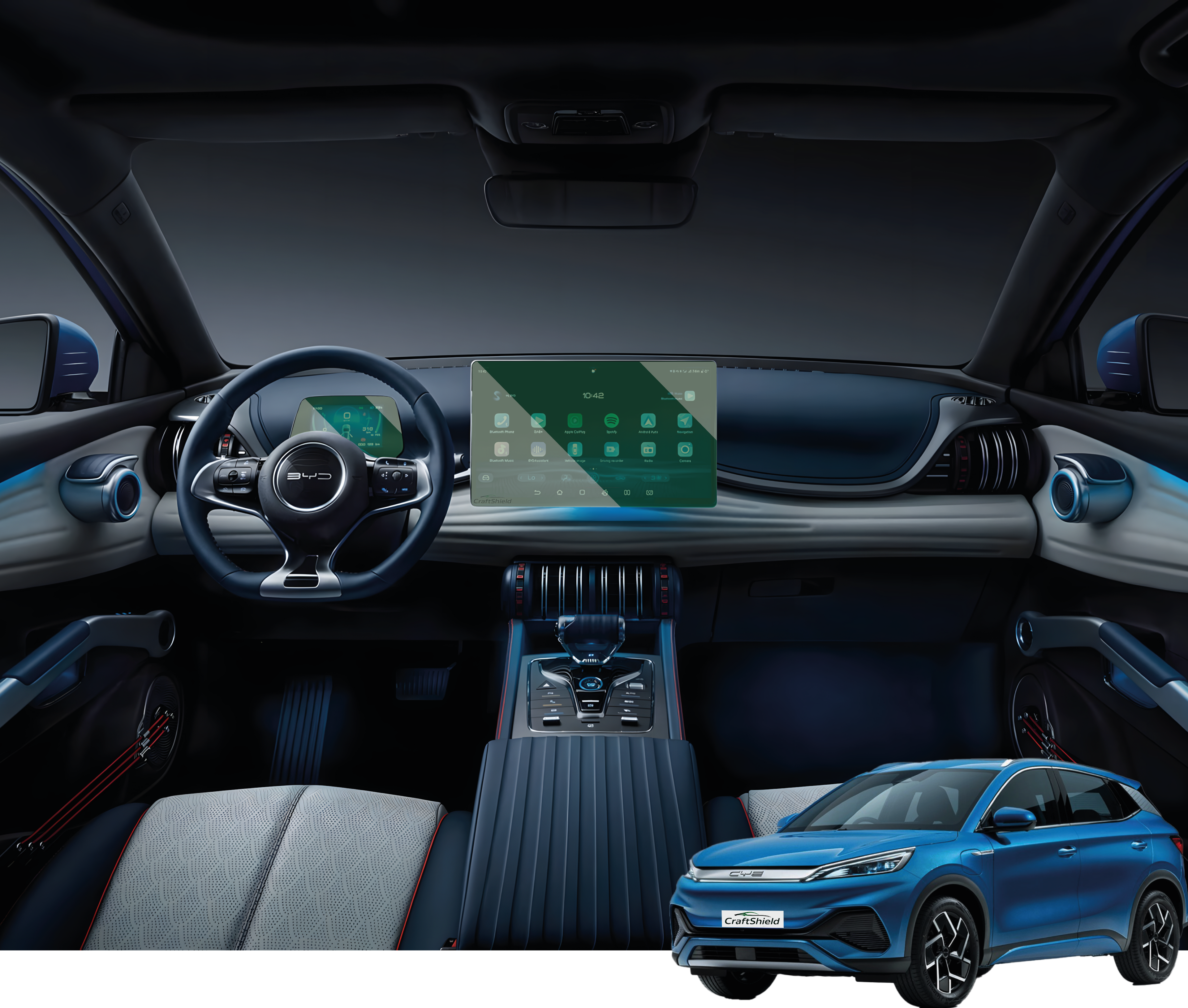 Byd Atto 3 (2024-2026) Uyumlu Multimedya 15.6" ve Gösterge 5" Çift Set 9h Nano Ekran Koruyucu