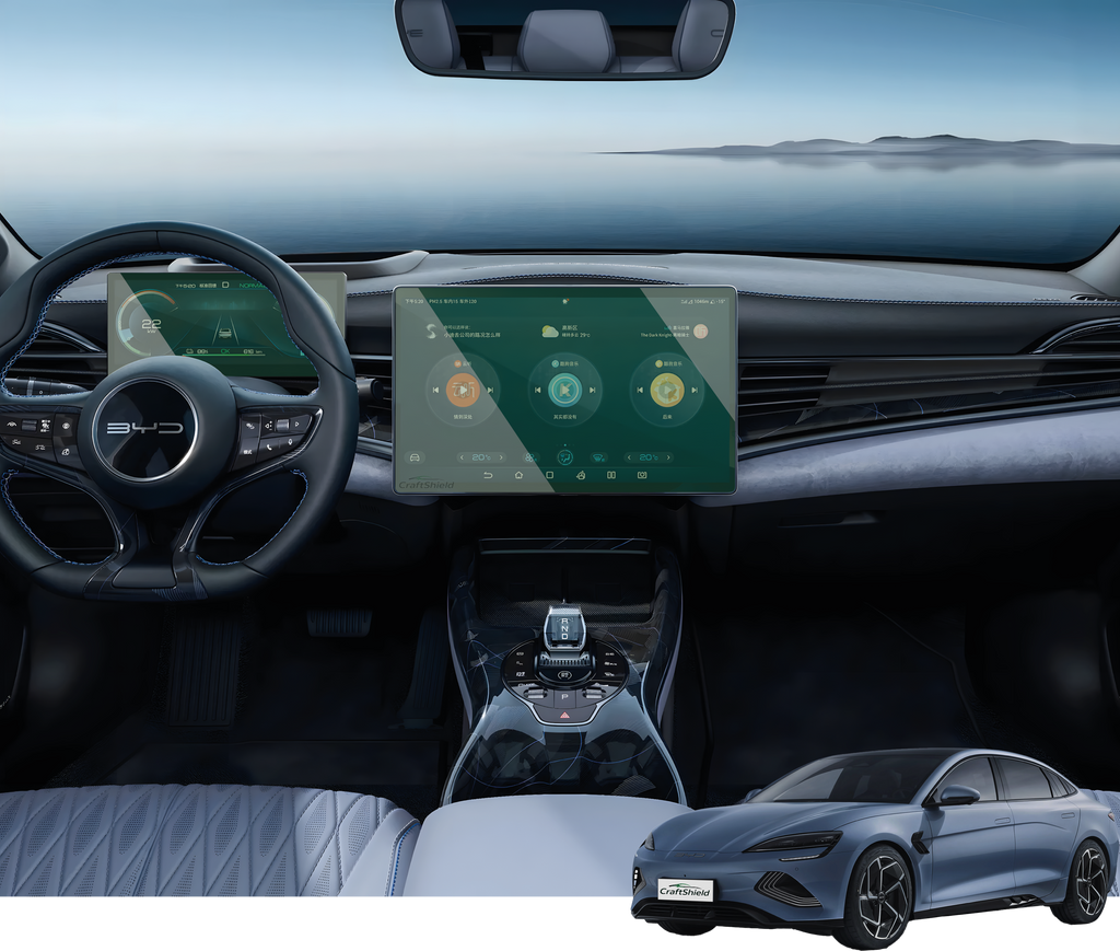 Byd Seal Ev (2024-2026) Uyumlu Multimedya 15.6" ve Gösterge 10.1" Çift Set 9h Nano Ekran Koruyucu