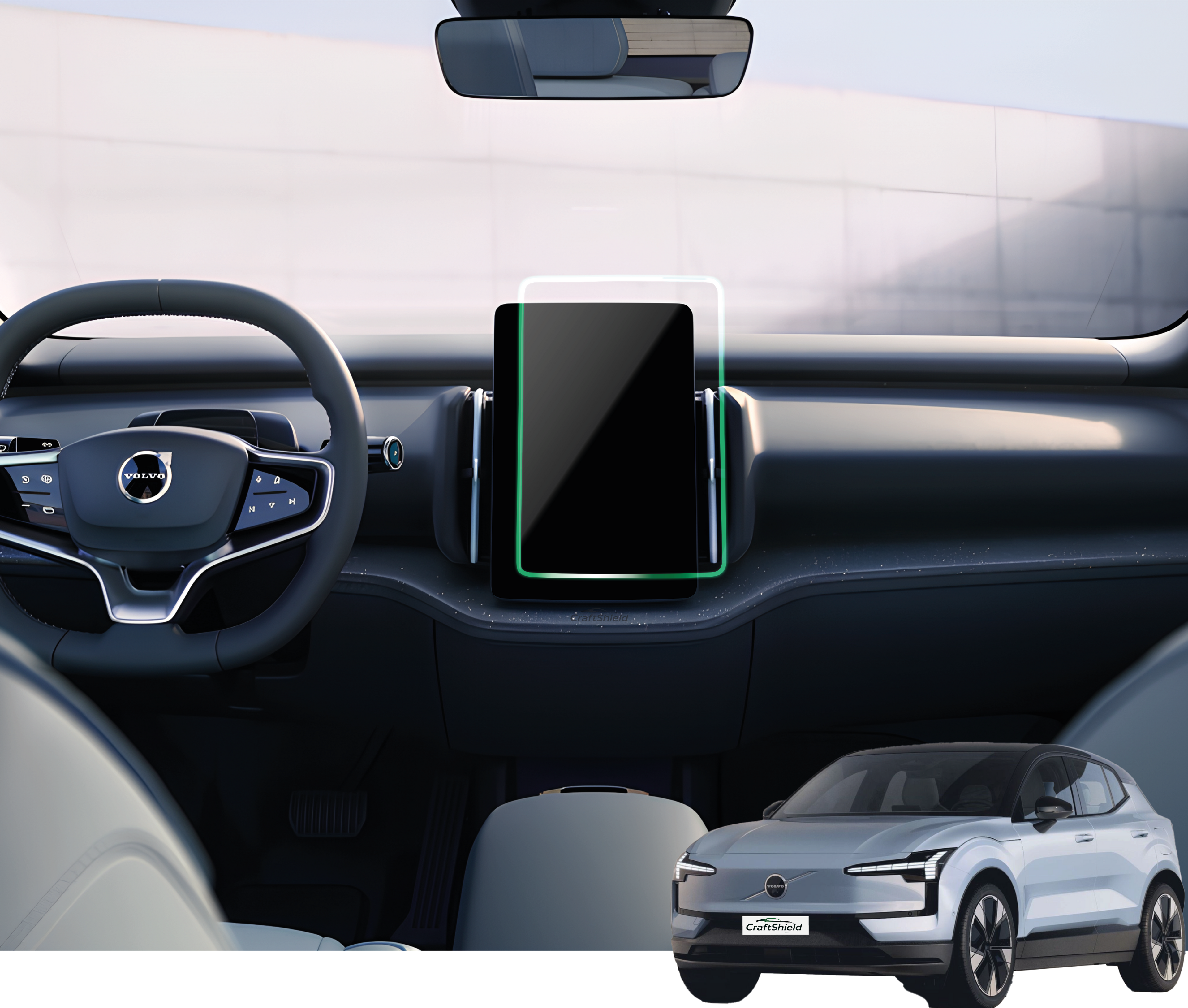 Volvo EX30 (2025-2026) Uyumlu 12.3" Multimedya 9h Nano Ekran Koruyucu