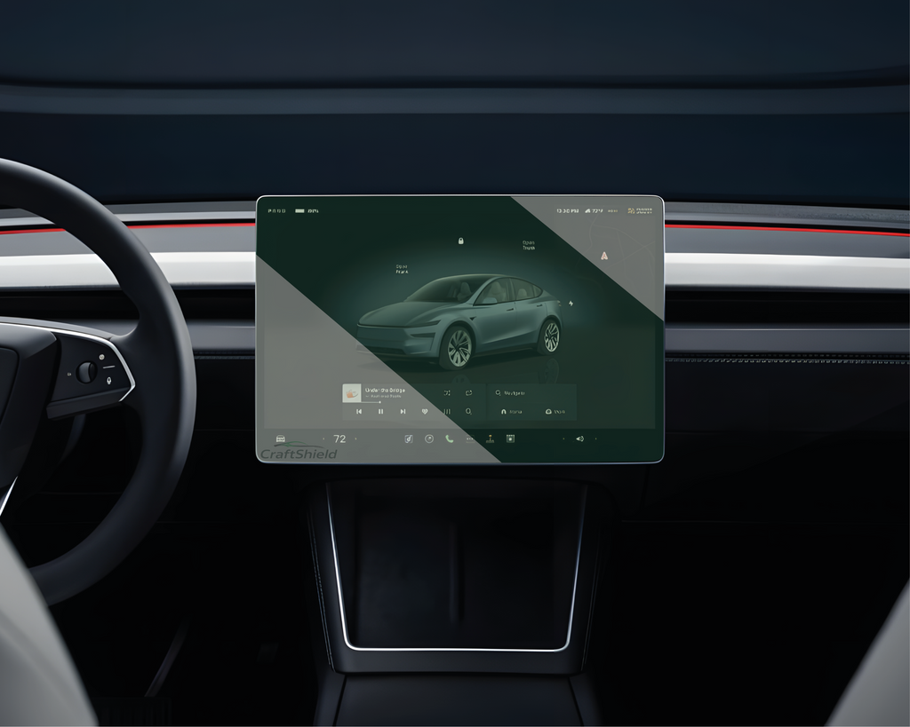 Tesla Model Y Juniper (2025) Uyumlu 15.4" Multimedya ve 8" Arka Ekran Set 9h Nano Ekran Koruyucu